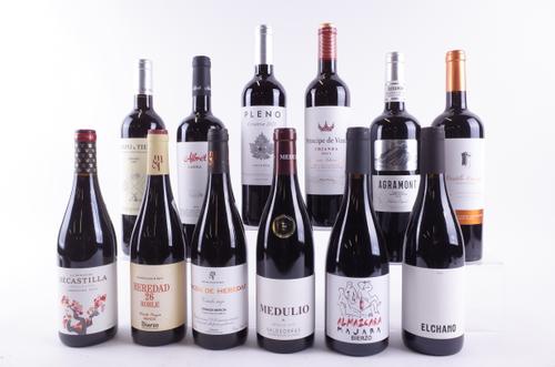 TWELVE BOTTLES SPANISH RED WINE