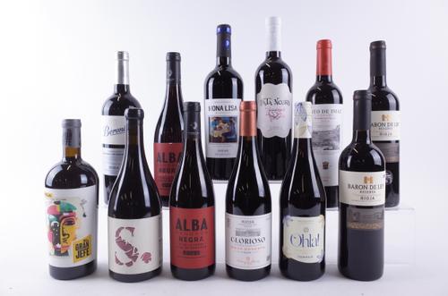 TWELVE BOTTLES SPANISH RED WINE