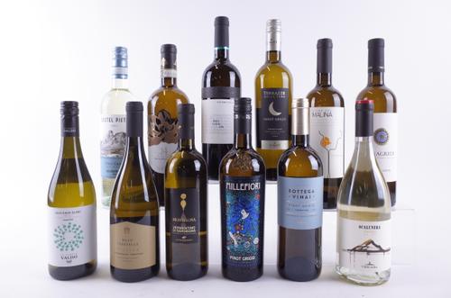 TWELVE BOTTLES ITALIAN WHITE WINE