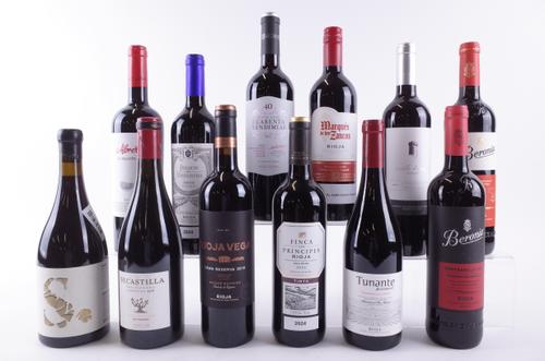 TWELVE BOTTLES SPANISH RED WINE