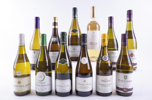 TWELVE BOTTLES FRENCH WHITE WINE