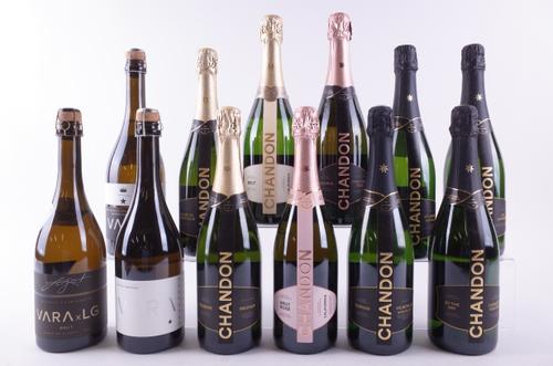 TWELVE BOTTLES AMERICAN SPARKLING WINE