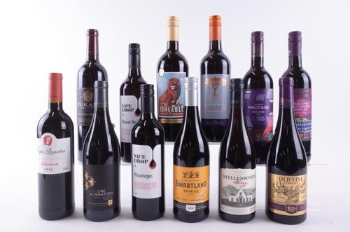 ELEVEN BOTTLES SOUTH AFRICAN AND ONE SPANISH RED WINE