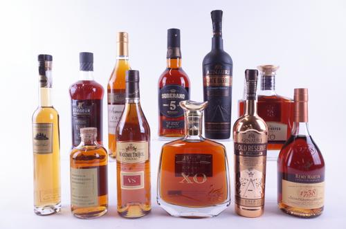 ELEVEN BOTTLES ARMAGNAC, COGNAC AND BRANDY