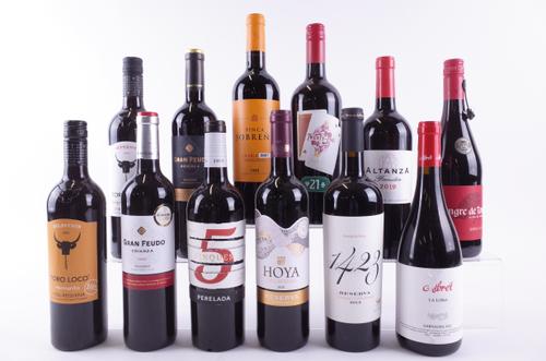 TWELVE BOTTLES SPANISH RED WINE