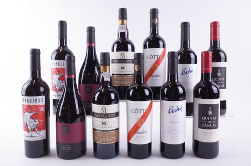 TEN BOTTLES PORTUGUESE RED WINE AND TWO PORT