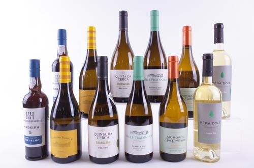 TEN BOTTLES PORTUGUESE WHITE WINE AND TWO MADEIRA