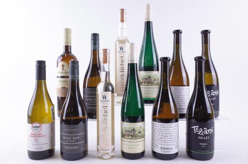 TWELVE BOTTLES GEORGIAN, ENGLISH AND LUXEMBOURG WHITE WINE