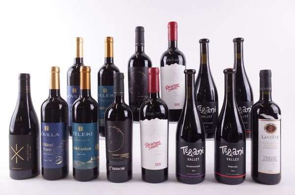 FOURTEEN BOTTLES ROMANIAN, GEORGIAN, MOLDOVAN AND HUNGARIAN RED WINE