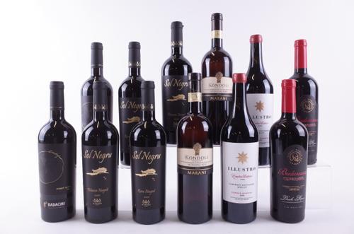 TEN BOTTLES MOLDOVAN, GEORGIAN AND ROMANIAN RED AND TWO WHITE WINE