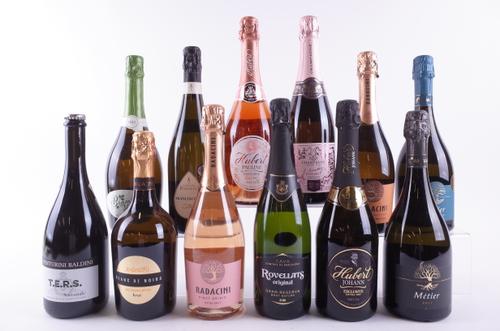 ELEVEN BOTTLES SPARKLING WINE AND ONE CHAMPAGNE