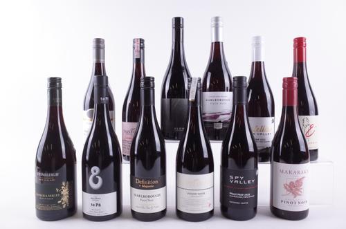 TWELVE BOTTLES NEW ZEALAND PINOT NOIR
