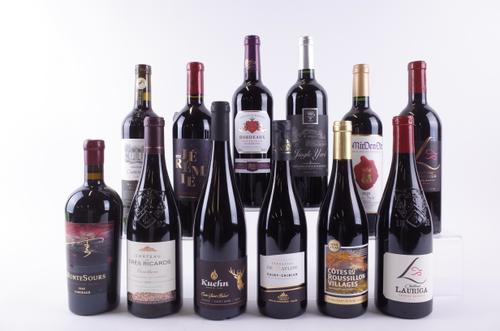 TWELVE BOTTLES FRENCH RED WINE