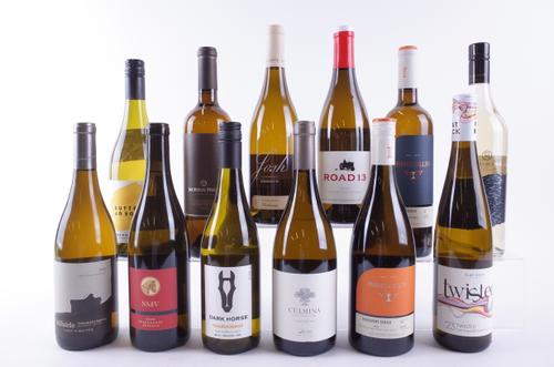 TWELVE BOTTLES CANADIAN AND AMERICAN WHITE WINE