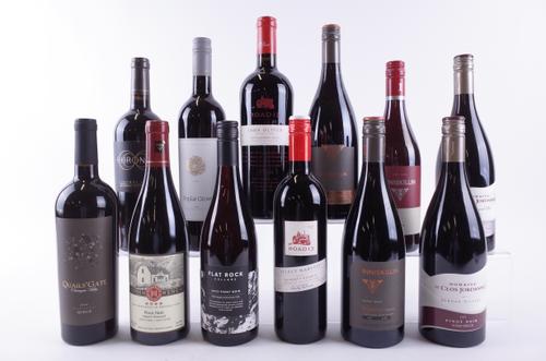 TWELVE BOTTLES CANADIAN AND AMERICAN RED WINE