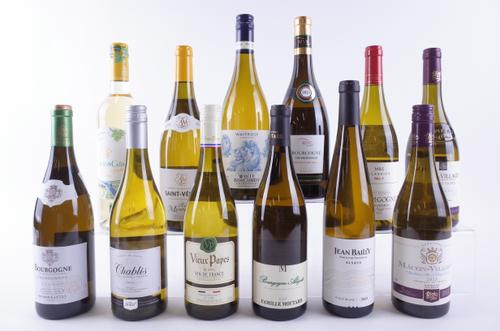 TWELVE BOTTLES FRENCH WHITE WINE