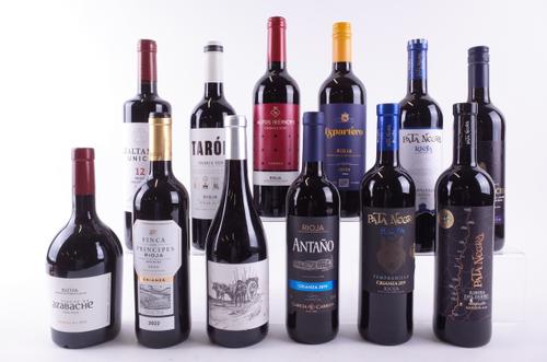 TWELVE BOTTLES SPANISH RED WINE