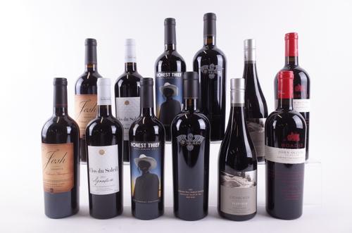 TWELVE BOTTLES CANADIAN AND AMERICAN RED WINE