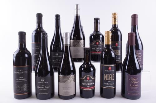 TWELVE BOTTLES CANADIAN AND AMERICAN RED WINE
