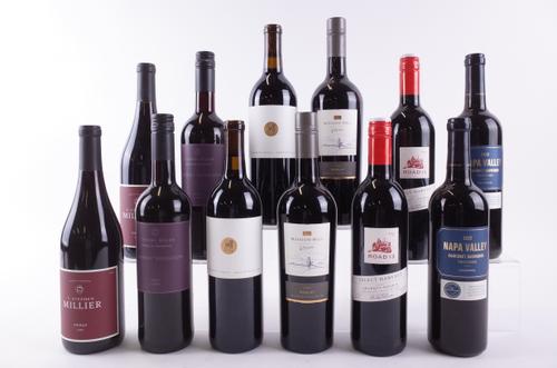 TWELVE BOTTLES CANADIAN AND AMERICAN RED WINE