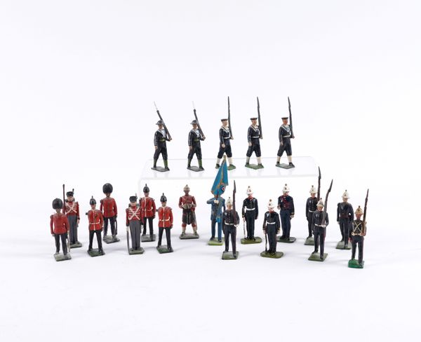 A GROUP OF ASSORTED MOSTLY BRITAINS MILITARY FIGURES OF VARIOUS REGIMENTS