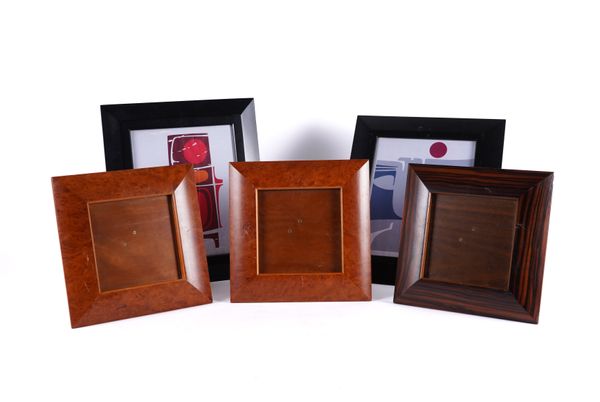 DAVID LINLEY: A GROUP OF FIVE FRAMES INCLUDING A MACASSAR EBONY EXAMPLE (5)