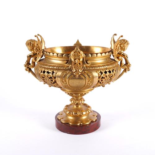 A LOUIS XV STYLE GILT-BRONZE JARDINIERE OR TABLE ICE BUCKET