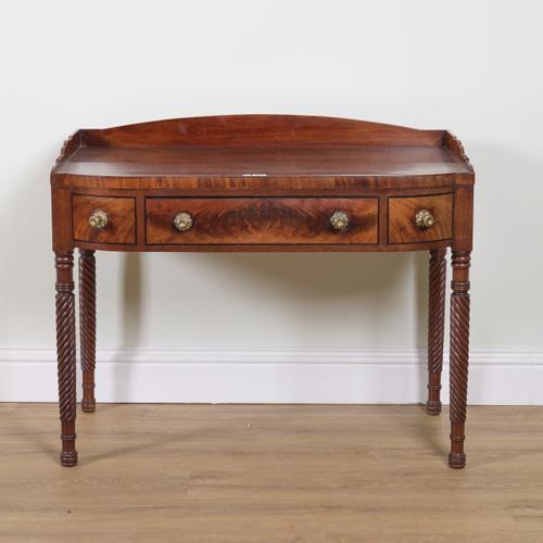 A WILLIAM IV MAHOGANY SINGLE DRAWER SIDE TABLE