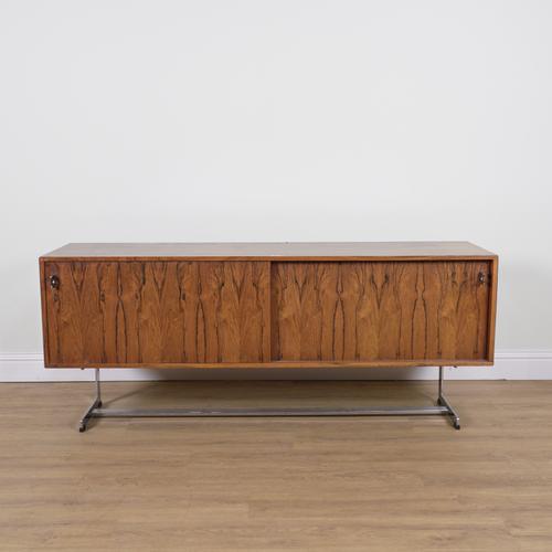 PROBABLY MERROW ASSOCIATES; A MID-20TH CENTURY ROSEWOOD SIDE CABINET