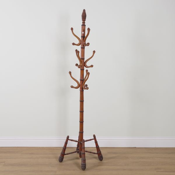 AN AESTHETIC MOVEMENT FAUX BAMBOO COAT STAND (3)