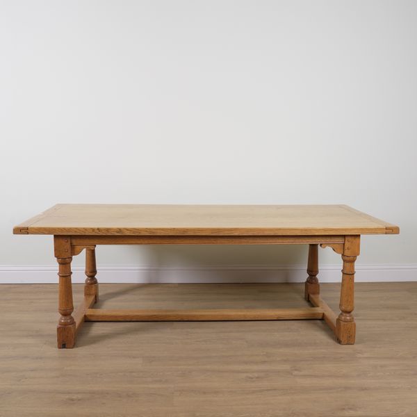 A 17TH CENTURY STYLE OAK REFECTORY TABLE