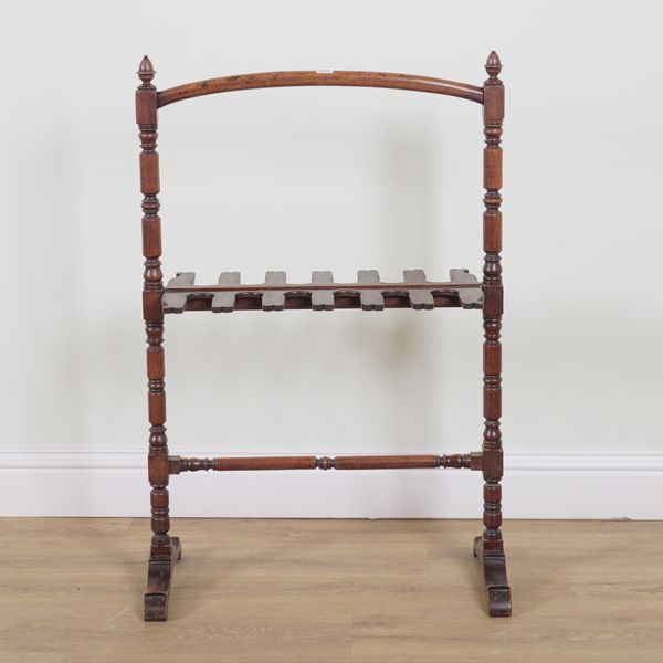 A VICTORIAN MAHOGANY STICK/WHIP STAND