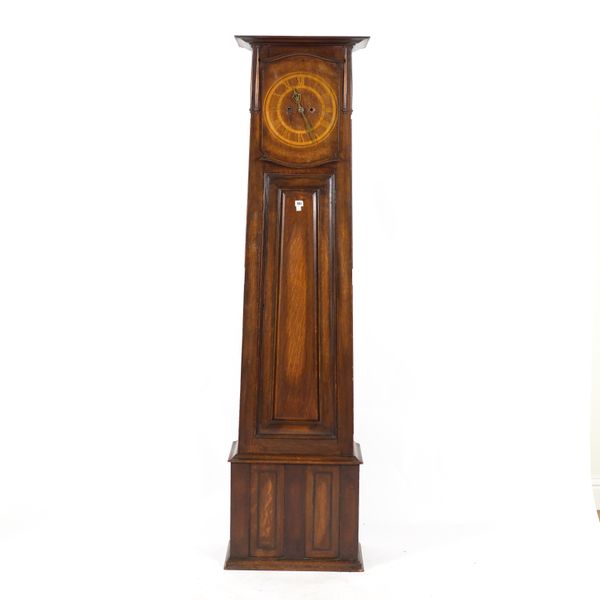 AN ARTS AND CRAFTS OAK LONG CASE CLOCK