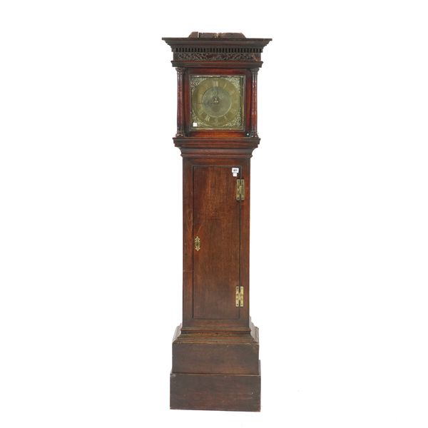 A 19TH CENTURY OAK CASED LONGCASE CLOCK