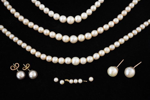 A GROUP OF CULTURED PEARL JEWELLERY