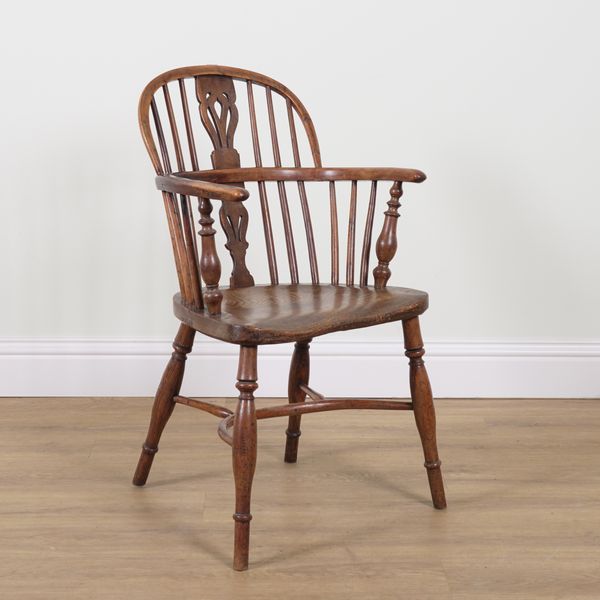 NICHOLSON ROCKLEY; A YEW AND ELM WINDSOR CHAIR