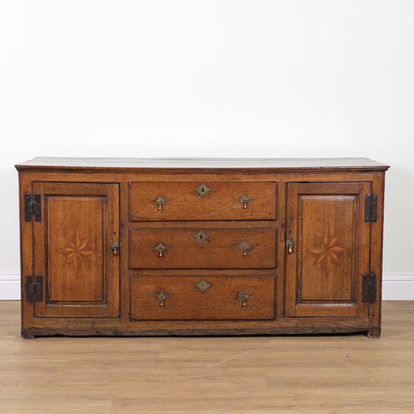 A GEORGE III OAK DRESSER BASE