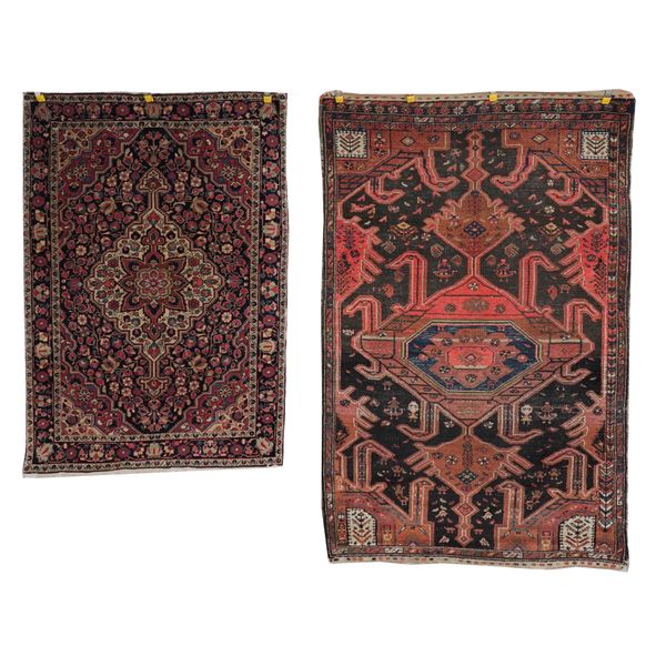 A SAROUK RUG AND A NORTH WEST PERSIAN RUG (2)