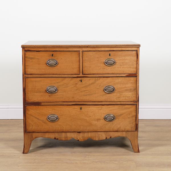 A GEORGE III MAHOGANY FOUR DRAWER CHEST