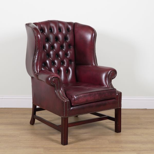 AN 18TH CENTURY STYLE WINGBACK ARMCHAIR