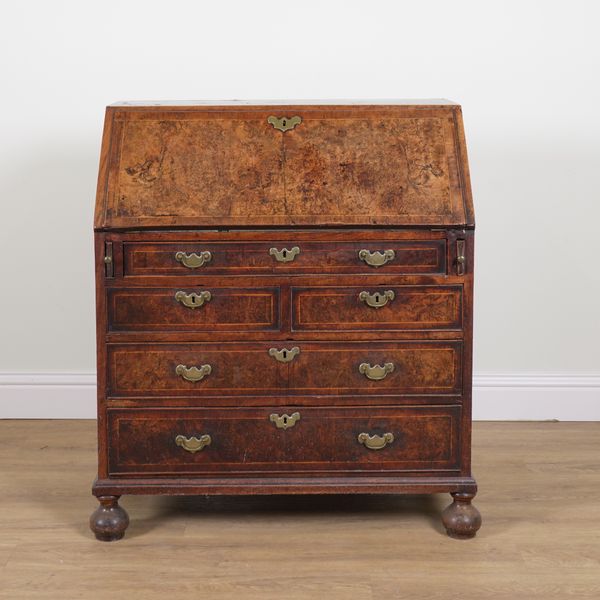 AN 18TH CENTURY BURR ELM BUREAU