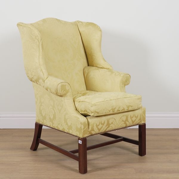 AN 18TH CENTURY STYLE WINGBACK ARMCHAIR