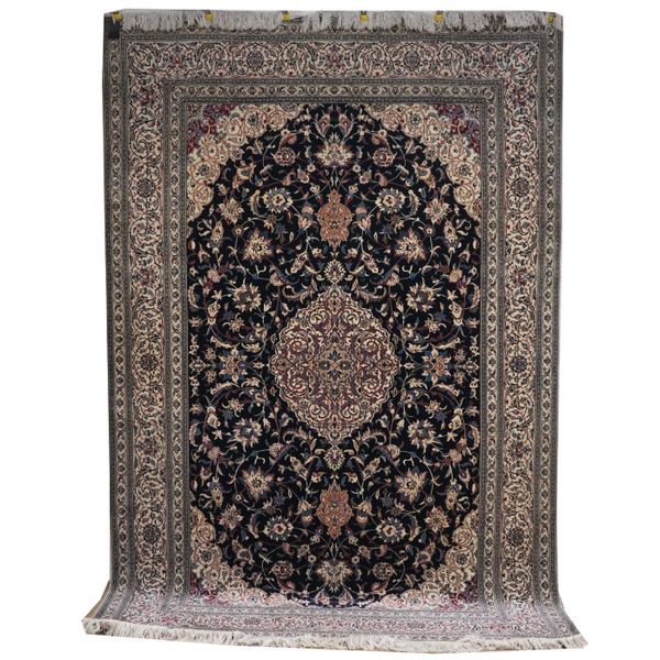 A FINE PART SILK NAIM CARPET, PERSIAN