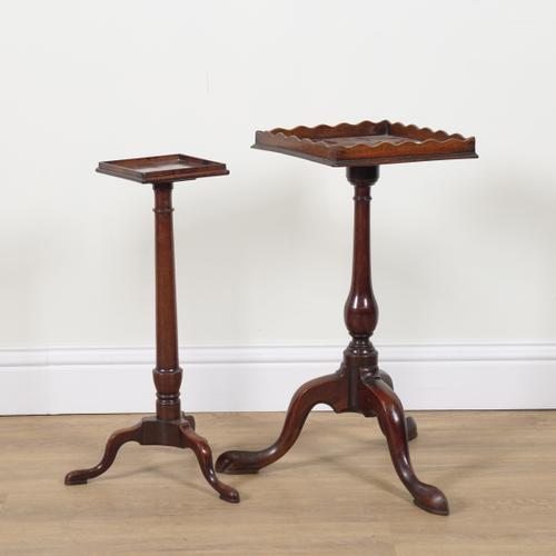 A GEORGE III MAHOGANY KETTLE STAND (2)