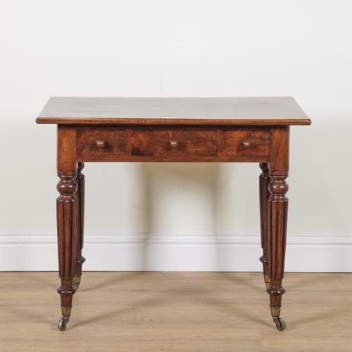 A WILLIAM IV MAHOGANY SIDE TABLE