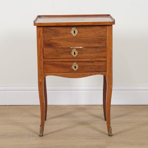 A SWEDISH TULIPWOOD TABLE DE TOILETTE/WASH STAND