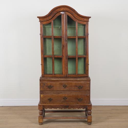 AN 18TH CENTURY SWEDISH OAK DISPLAY CABINET