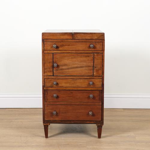 A GEORGE III MAHOGANY GENTLEMANS WASHSTAND