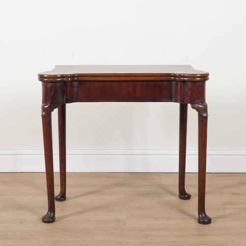 A GEORGE II MAHOGANY CARD TABLE