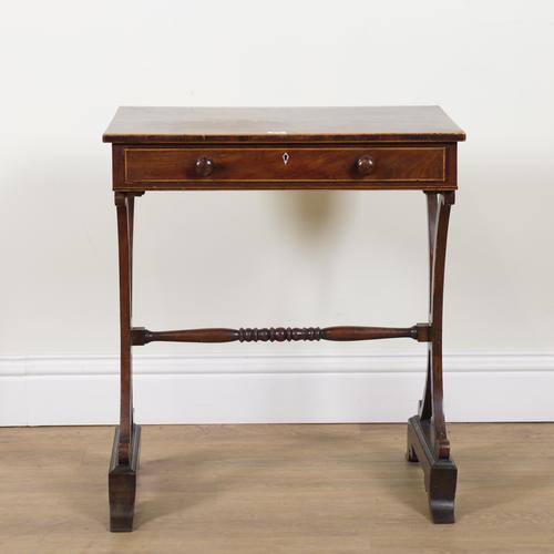 A REGENCY MAHOGANY WORK TABLE